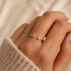Nalia ring met initiaal en geboortesteen – foto 5