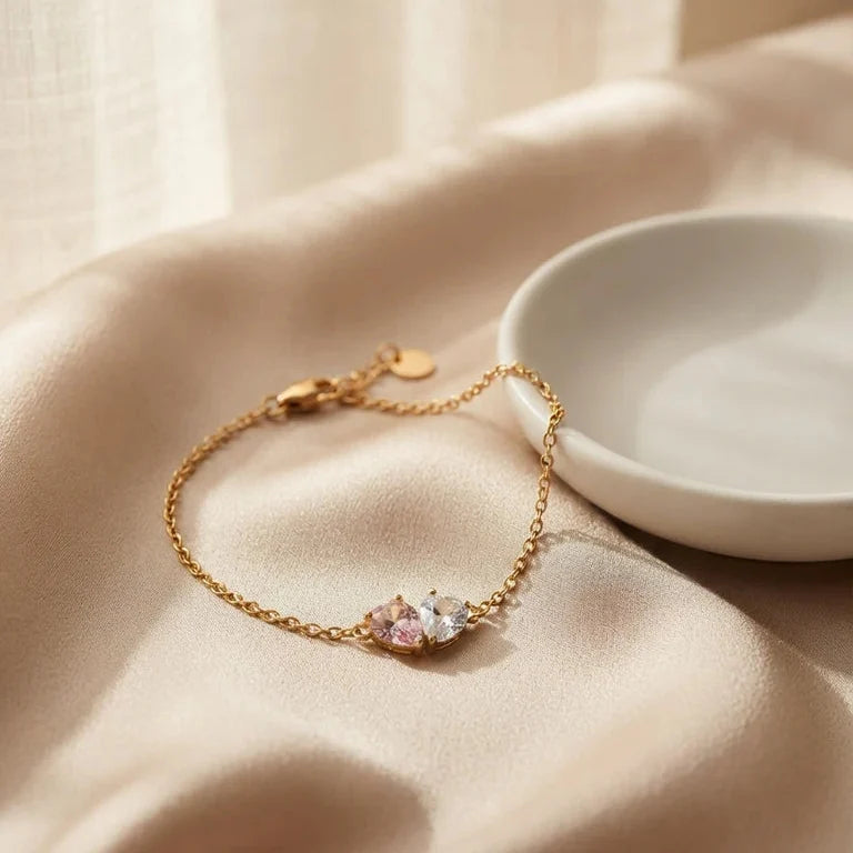 Elara armband met twee geboortestenen – foto 4