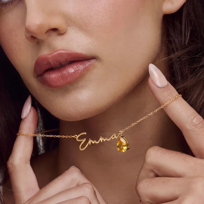 Alina naamketting met geboortesteen – foto 8