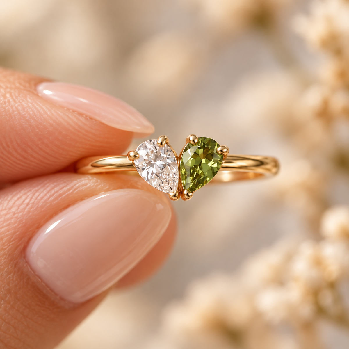 Elara ring met twee geboortestenen – foto 9