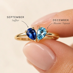 Elara ring met twee geboortestenen – foto 17