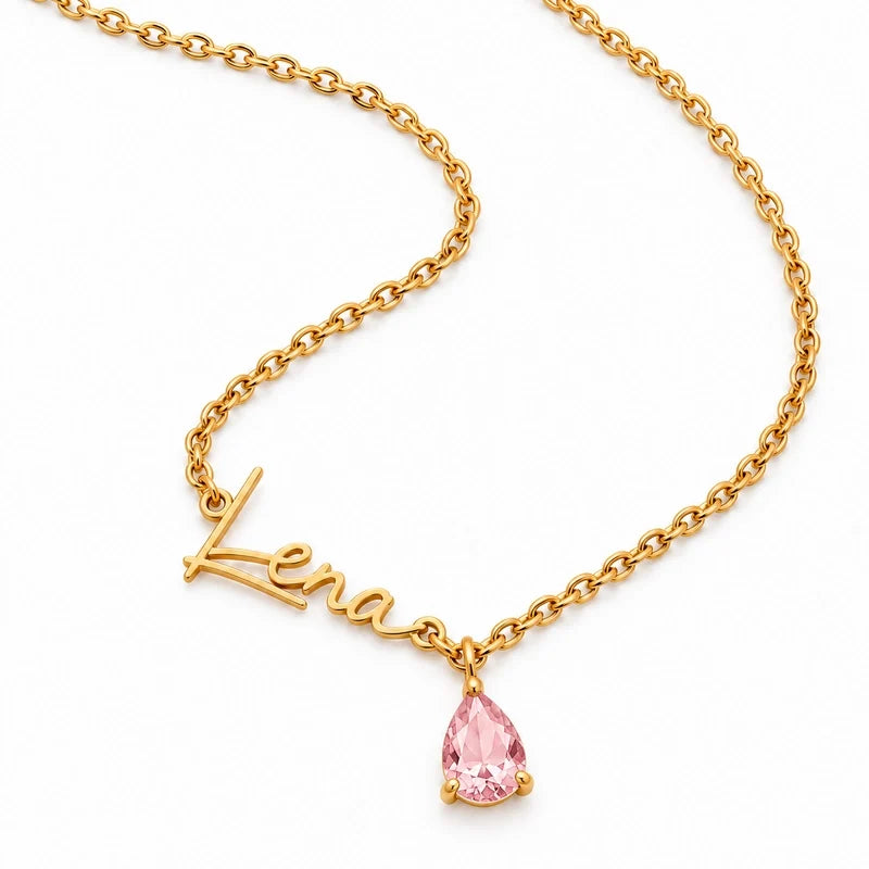 Alina naamketting met geboortesteen – foto 12