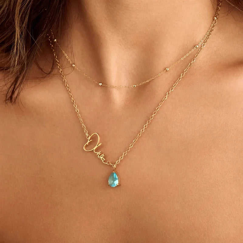Alina naamketting met geboortesteen – foto 11