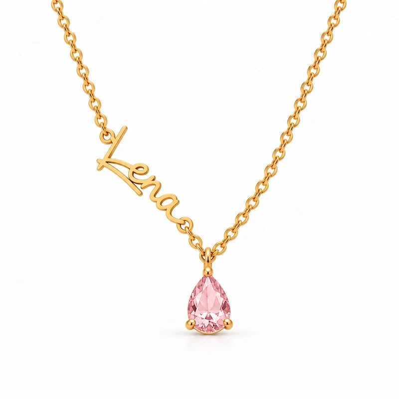 Alina naamketting met geboortesteen – foto 1