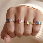 Elara ring met twee geboortestenen – foto 10