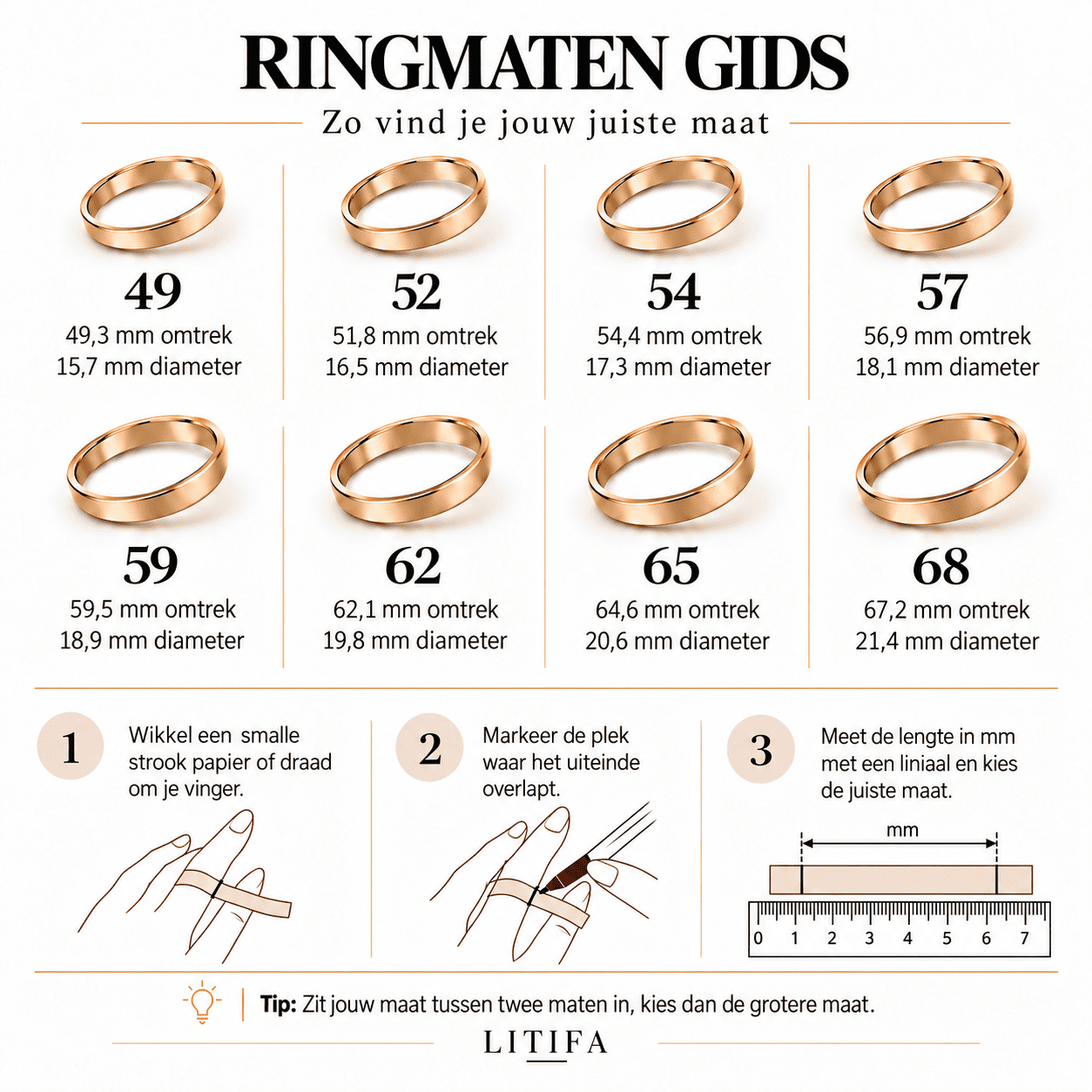 Ringmaten gids – zo vind je jouw juiste maat